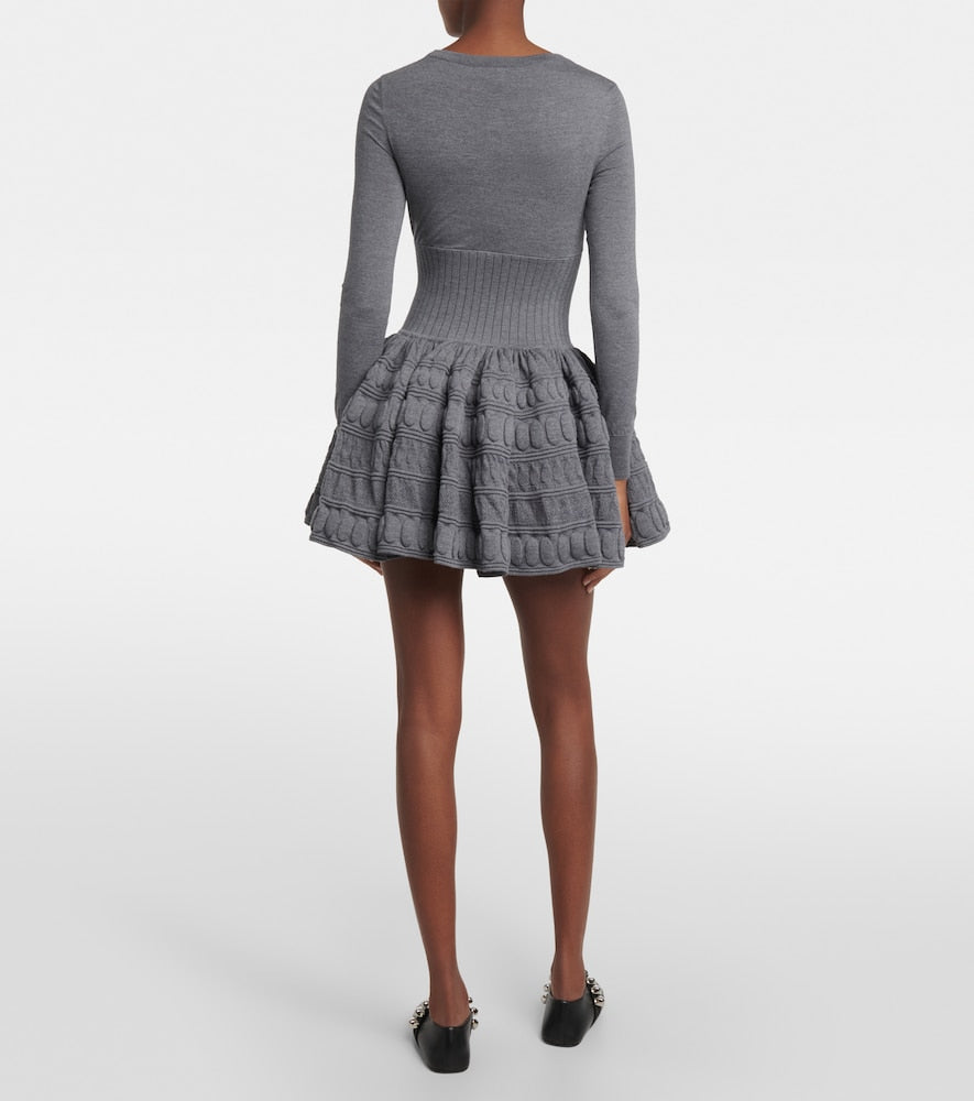 Alaia Wool-blend minidress