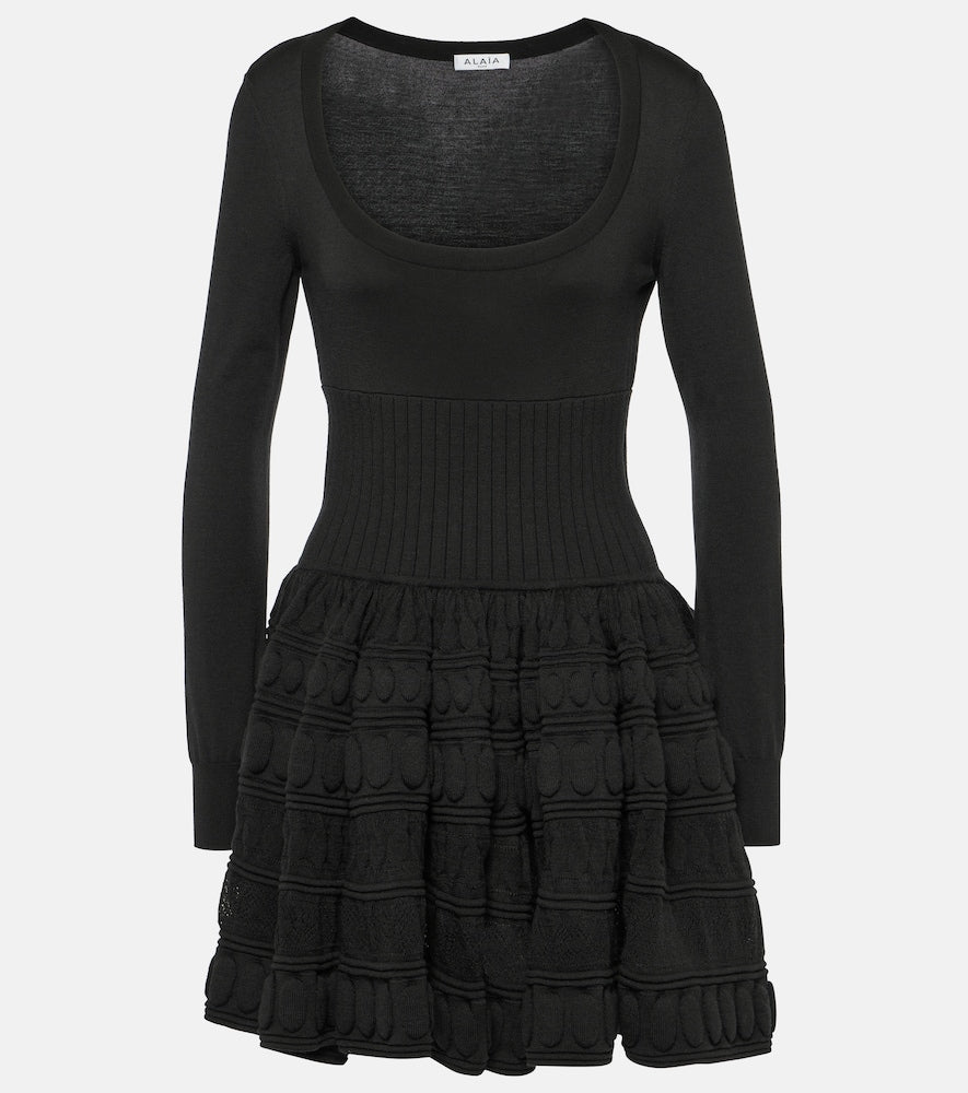 Alaia Crinoline wool-blend minidress. Alaia Crinoline 羊毛混纺迷你连衣裙