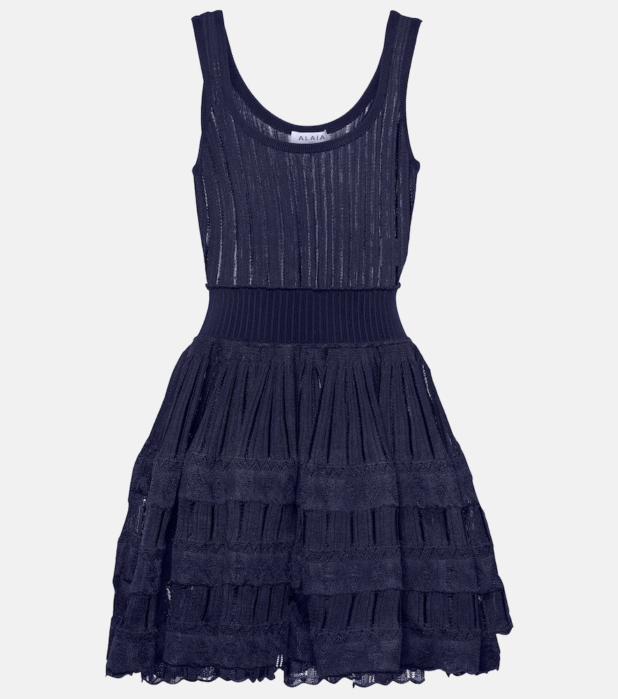 Alaia Ribbed-knit minidress. Alaia 罗纹针织迷你连衣裙