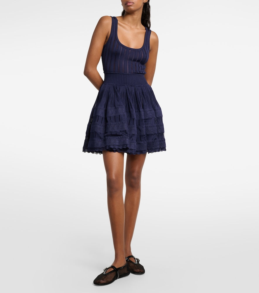 Alaia Ribbed-knit minidress