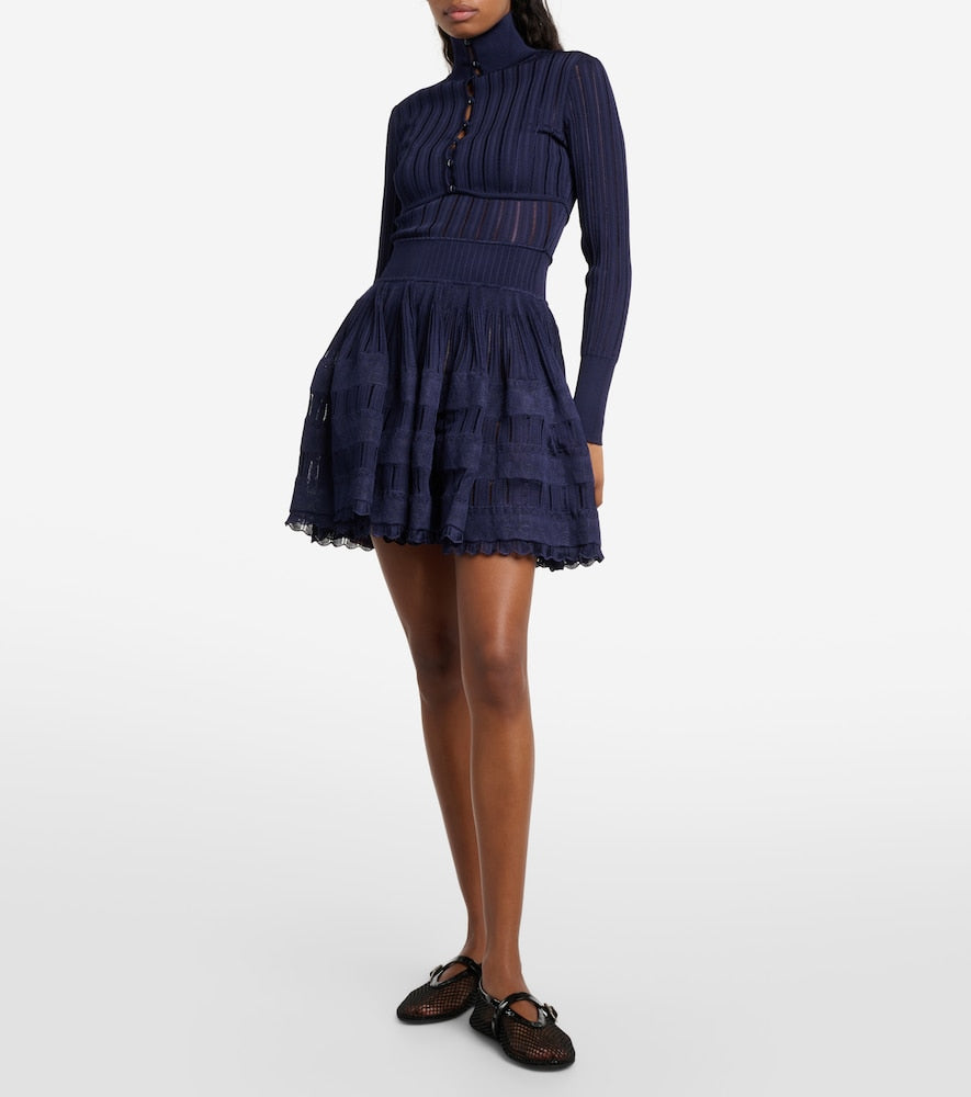 Alaia Ribbed-knit minidress