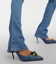 Dolce&Gabbana Crystal-embellished denim pumps