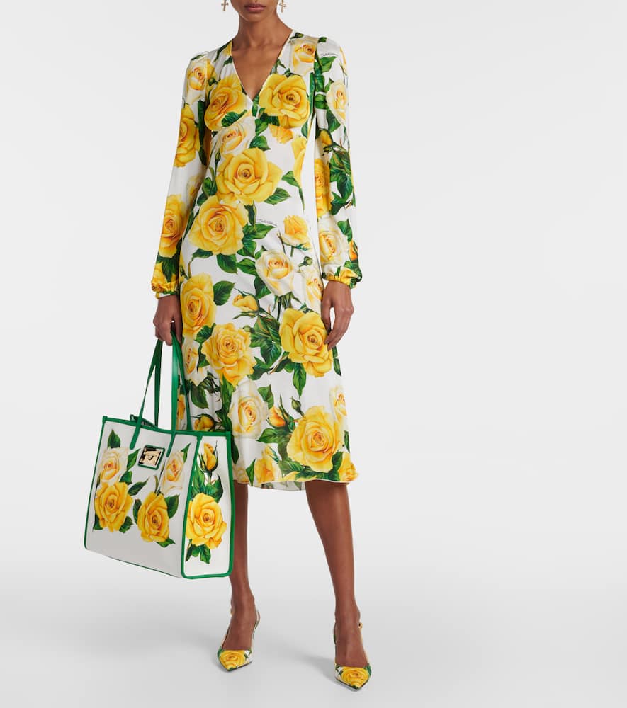 Dolce&Gabbana Floral canvas slingback pumps