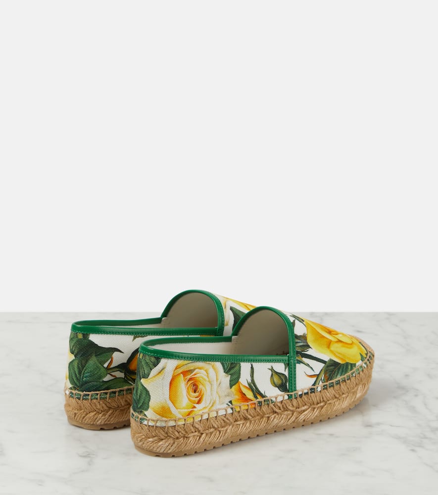 Dolce&Gabbana Floral canvas espadrilles