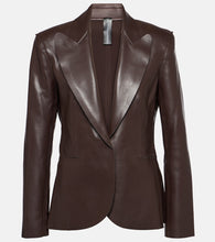 Norma Kamali Faux leather blazer - Norma Kamali 人造皮革西装外套