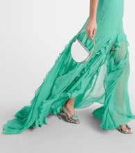 Costarellos Off-shoulder corset silk gown