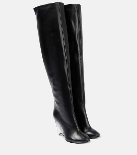 Alaia Leather knee-high boots