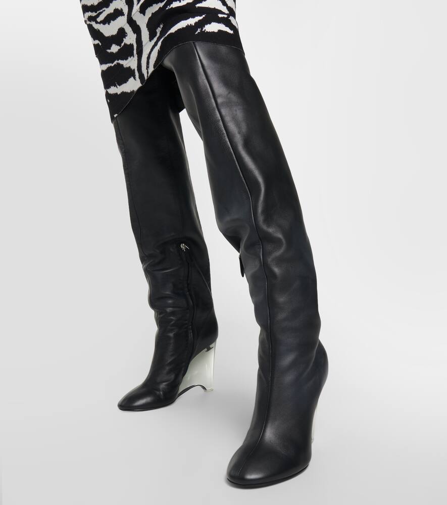 Alaia Leather knee-high boots