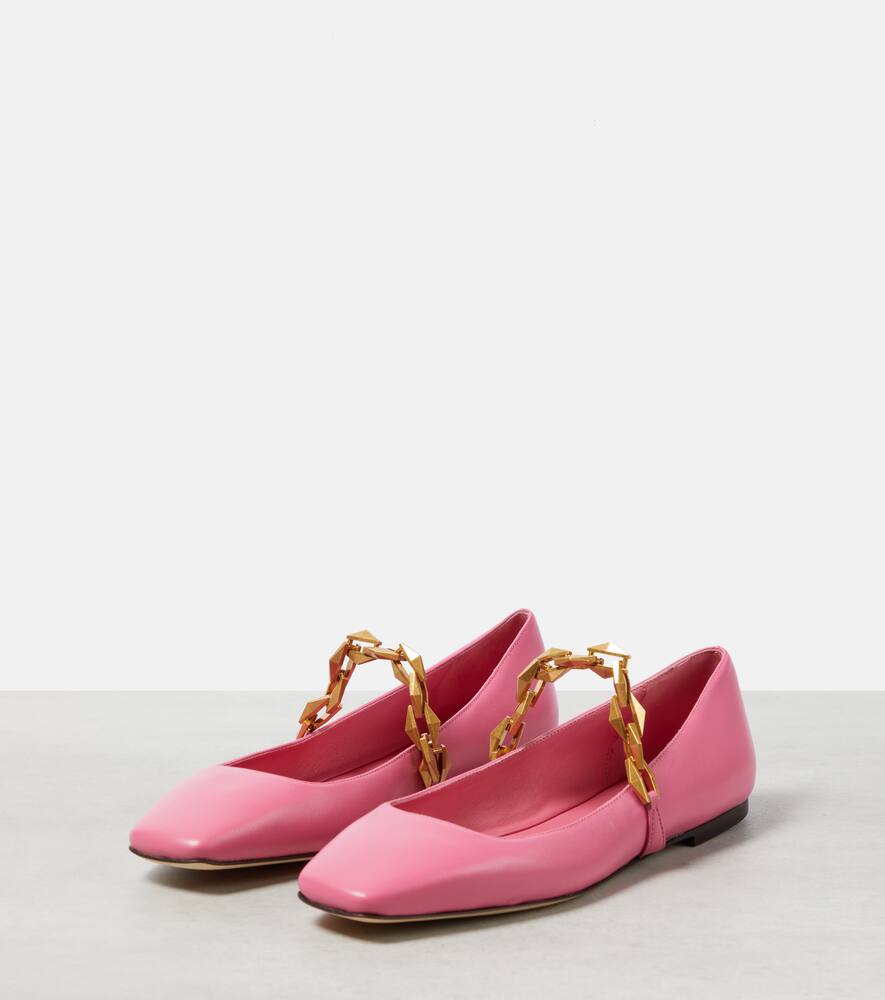 Jimmy Choo Diamond Tilda leather ballet flats