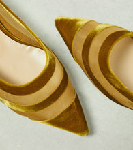 Jimmy Choo Love velvet-trimmed ballet flats