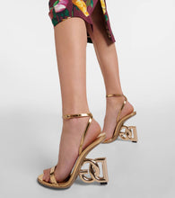 Dolce&Gabbana DG mirrored leather sandals