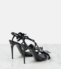 Dolce&Gabbana Floral-appliqu√É¬© patent leather sandals