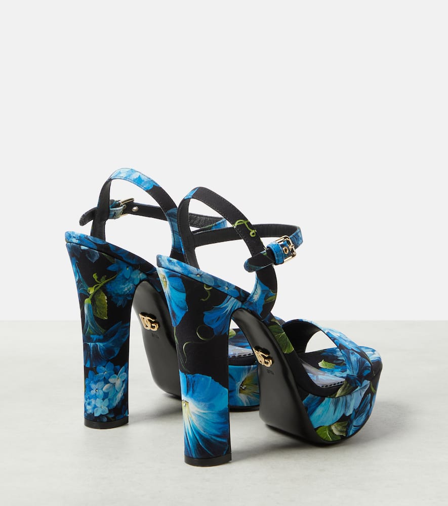 Dolce&Gabbana Floral satin platform sandals