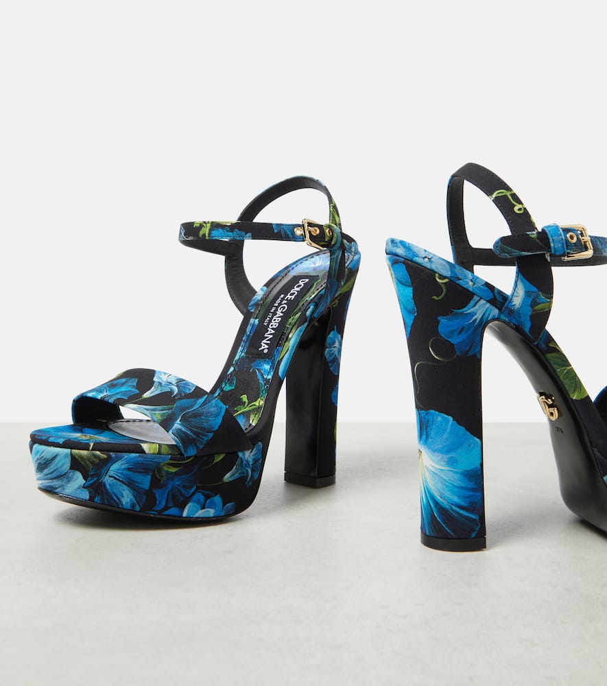 Dolce&Gabbana Floral satin platform sandals