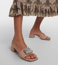 Gianvito Rossi Jaipur embellished patent leather mules