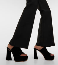 Gianvito Rossi Holly velvet platform mules
