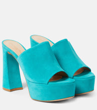 Gianvito Rossi Holly suede platform mules - Gianvito Rossi Holly 绒面革厚底穆勒鞋