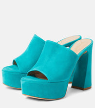 Gianvito Rossi Holly suede platform mules
