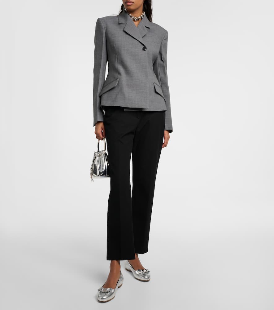 Ferragamo Vara metallic leather ballet flats