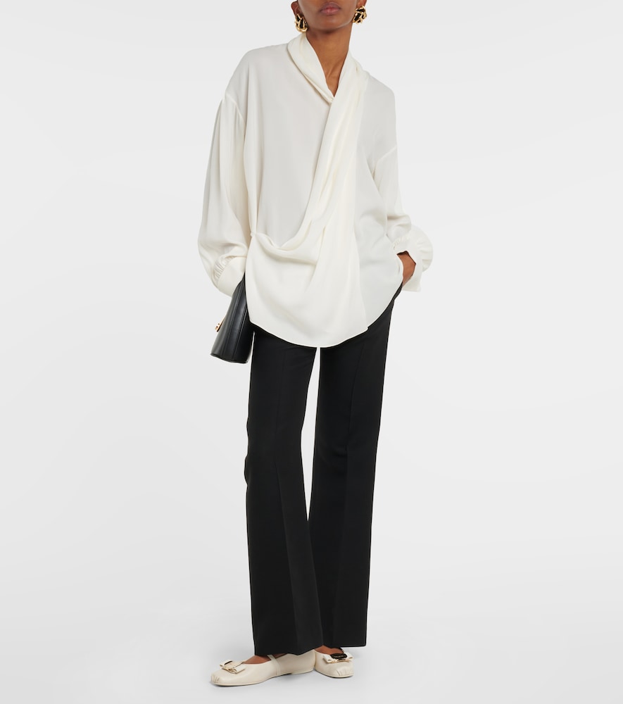 Ferragamo Zina leather ballet flats