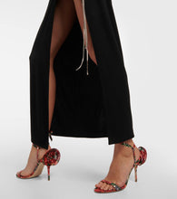 Magda Butrym Floral-appliqu√É¬© satin slingback sandals