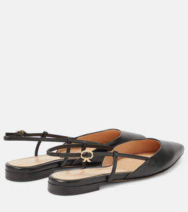 Gianvito Rossi Ascent 05 leather slingback flats