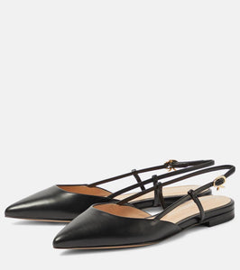 Gianvito Rossi Ascent 05 leather slingback flats