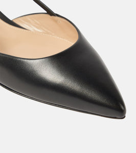Gianvito Rossi Ascent 05 leather slingback flats