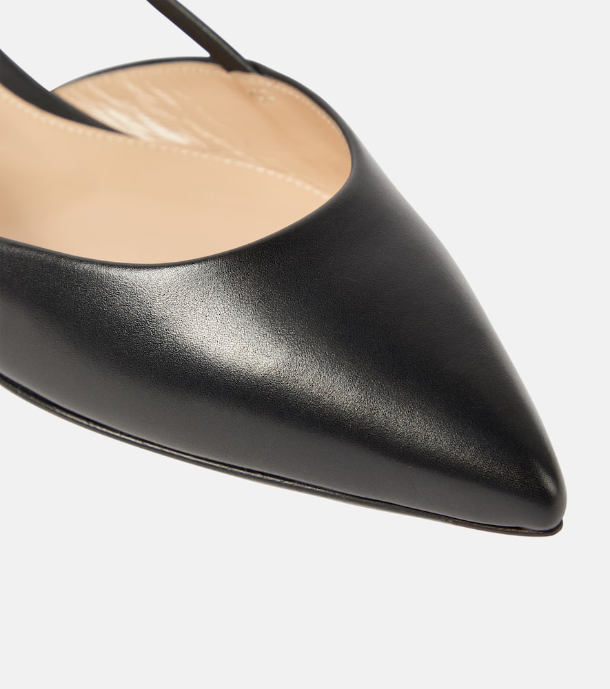 Gianvito Rossi Ascent 05 leather slingback flats