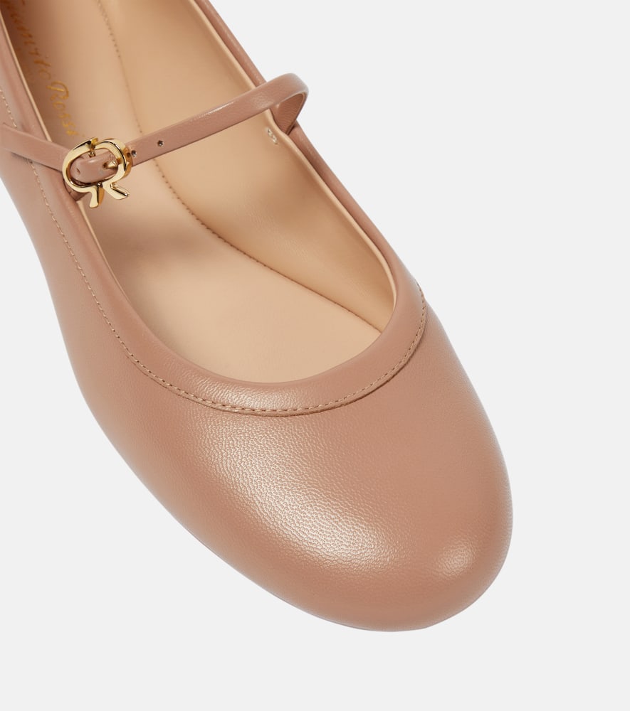 Gianvito Rossi Carla leather ballet flats