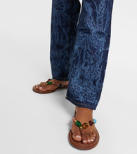 Gianvito Rossi Shanti embellished leather thong sandals