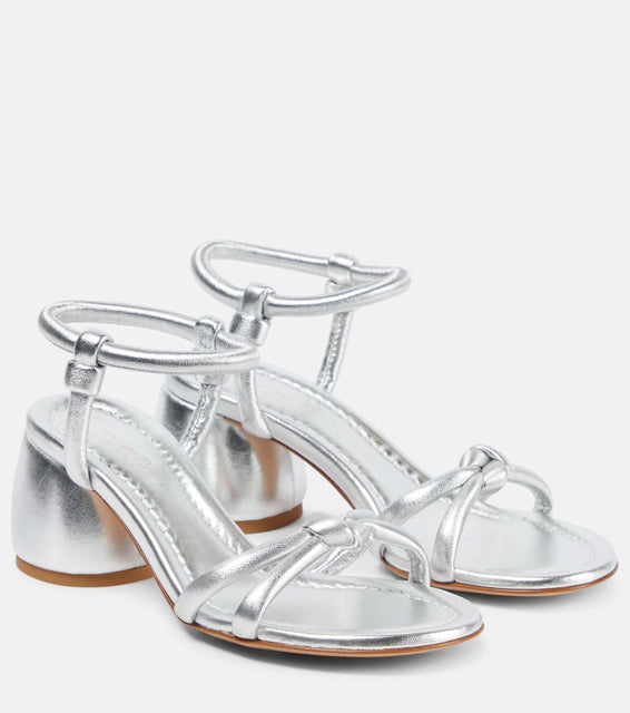 Gianvito Rossi Cassis metallic leather sandals
