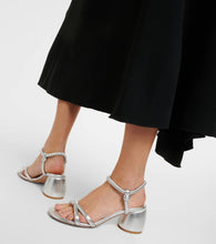 Gianvito Rossi Cassis metallic leather sandals