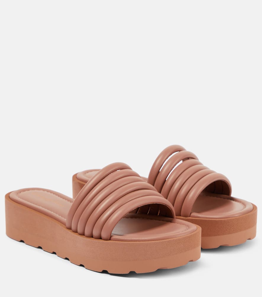 Gianvito Rossi Leather platform sandals
