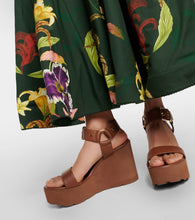Gianvito Rossi Leather platform wedge sandals