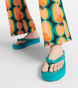 Gianvito Rossi Leather platform thong sandals