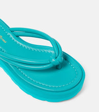 Gianvito Rossi Leather platform thong sandals