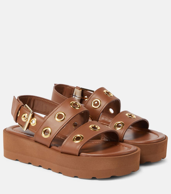 Gianvito Rossi Leather platform sandals