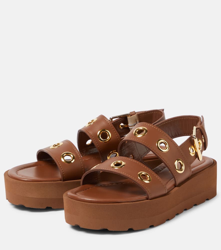 Gianvito Rossi Leather platform sandals