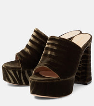 Gianvito Rossi Holly zebra-print platform mules