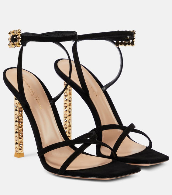 Gianvito Rossi Wonder embellished suede sandals