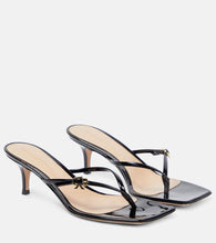 Gianvito Rossi Patent leather thong sandals