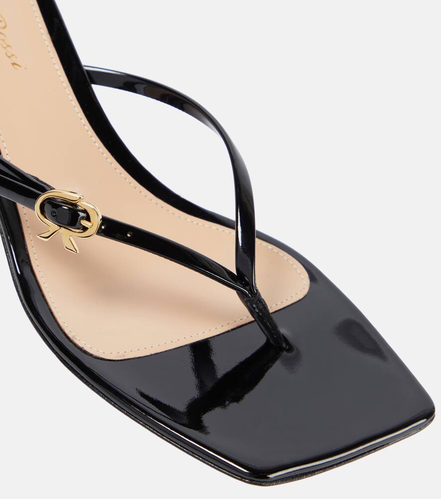 Gianvito Rossi Patent leather thong sandals