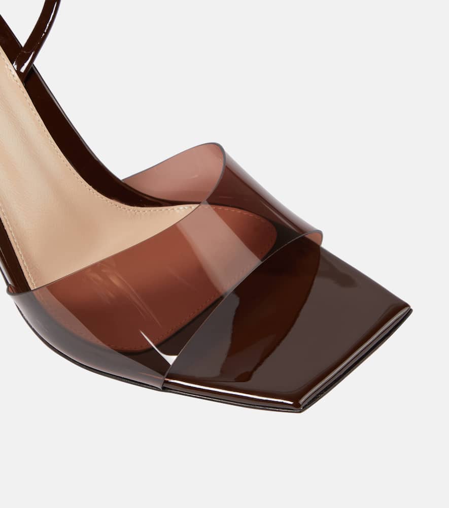 Gianvito Rossi Cosmic 85 leather-trimmed PVC sandals