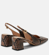 Gianvito Rossi Borneo leather slingback pumps