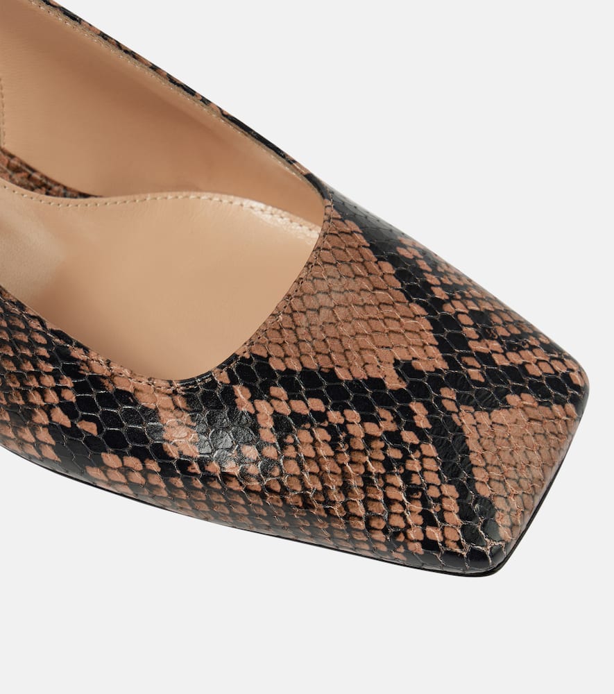 Gianvito Rossi Borneo leather slingback pumps