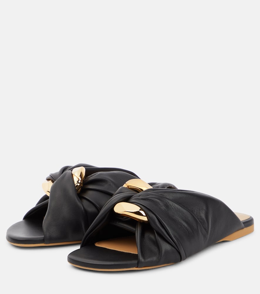 JW Anderson Corner leather slides