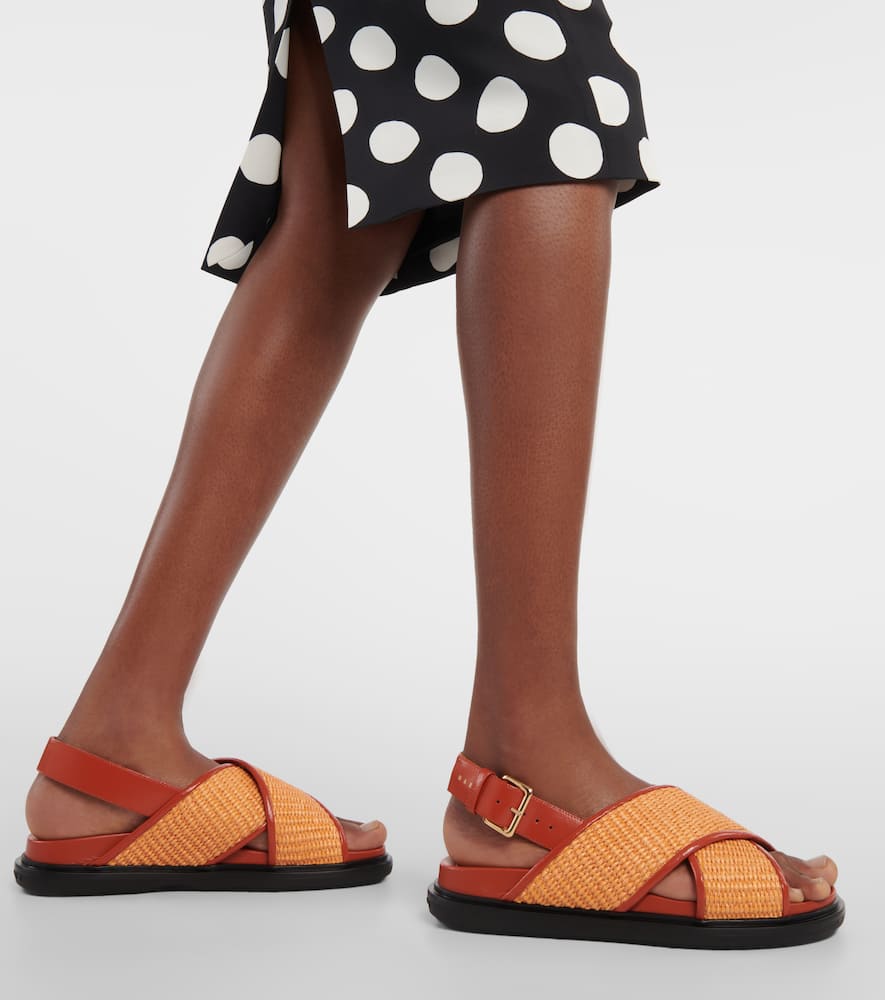 Marni Fussbet raffia-effect sandals