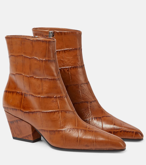 Paris Texas Jane croc-effect leather knee-high boots