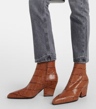 Paris Texas Jane croc-effect leather knee-high boots